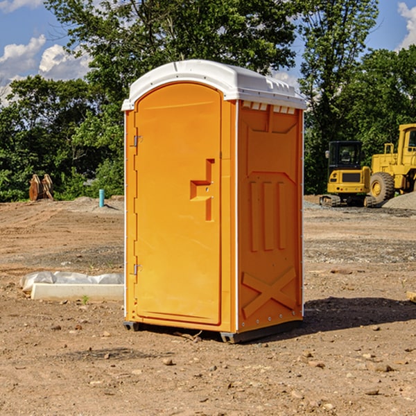 how often are the portable toilets cleaned and serviced during a rental period in Orange